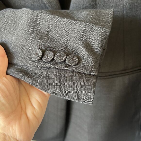 H&M Women's Black Single-Breasted Blazer Jacket Career Classic Workwear Size L - Picture 6 of 9